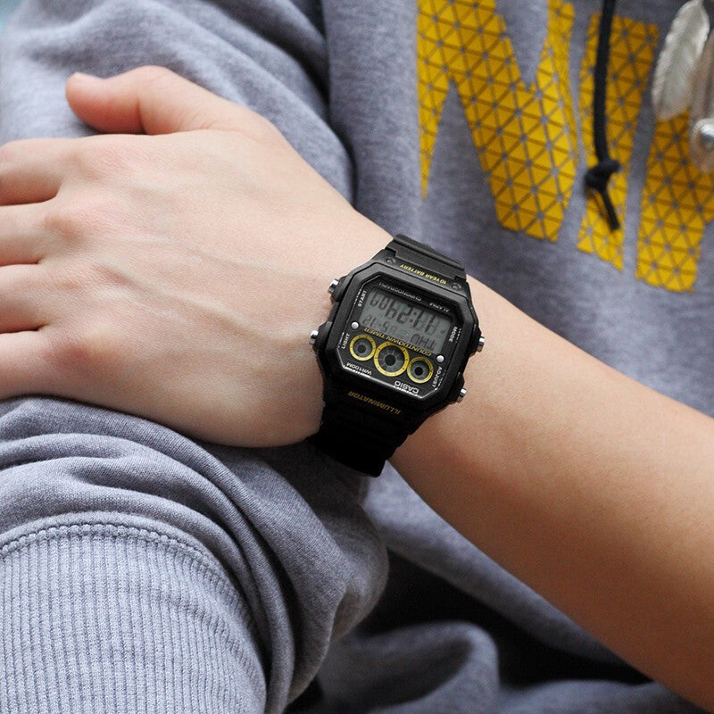 CASIO Waterproof Sports Mens Black Digital AE-1300WH-1A
