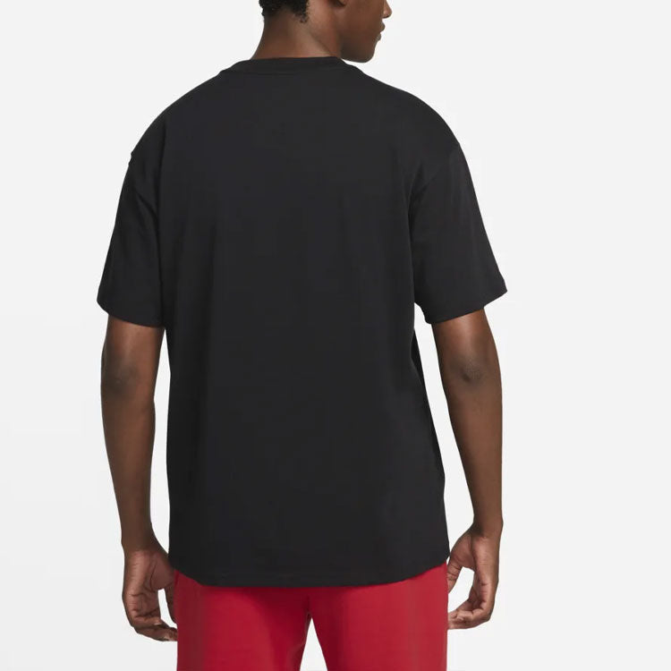 Men's Nike Rugby Logo Printing Sports Short Sleeve Black T-Shirt DM2353-010