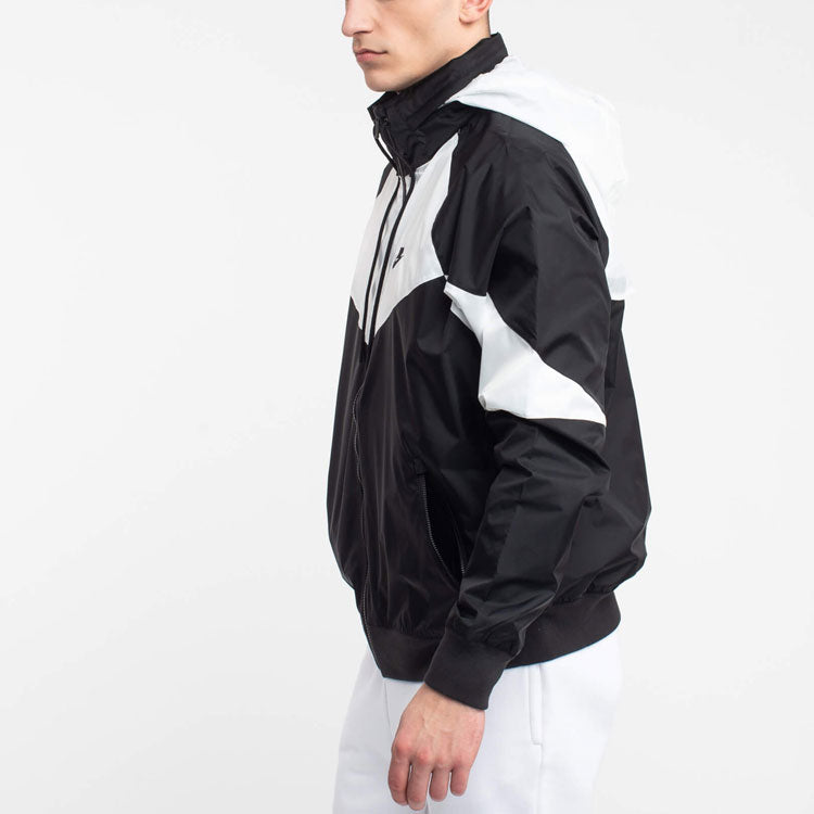 Nike Large Logo Splicing Sports Jacket Black AR2209-012