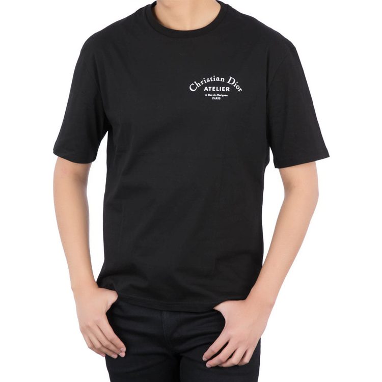 DIOR Christian DIOR Atelier Logo Crewneck Unisex Black 863J621I0533-C980