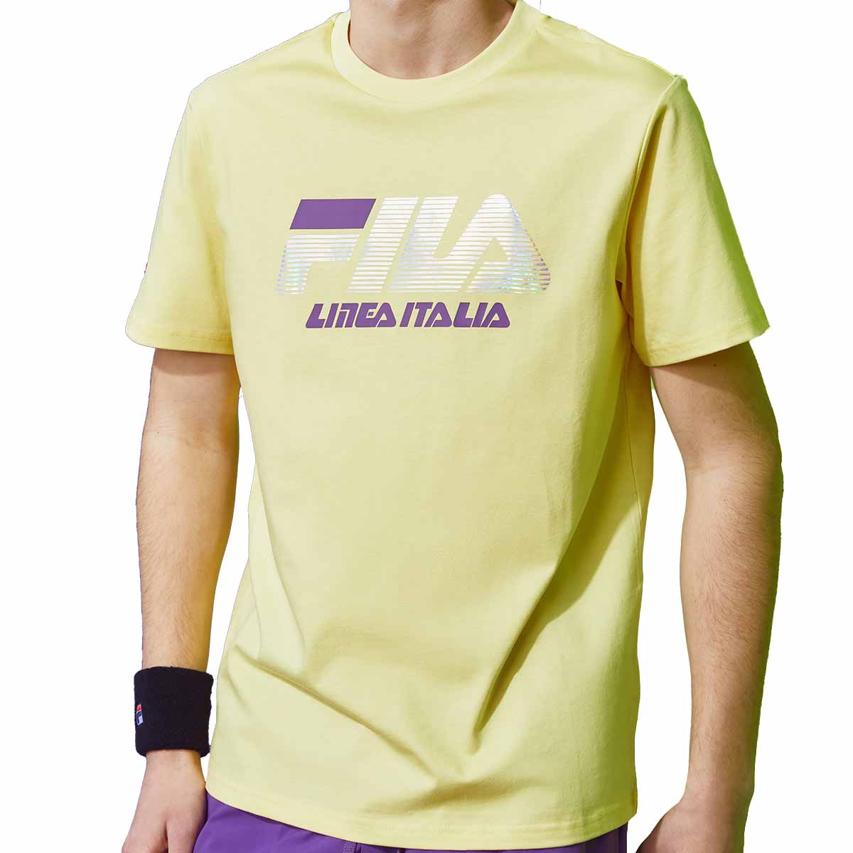 FILA FUSION Basic Round Neck Short Sleeve Couple Style Yellow T11M026101F-YE