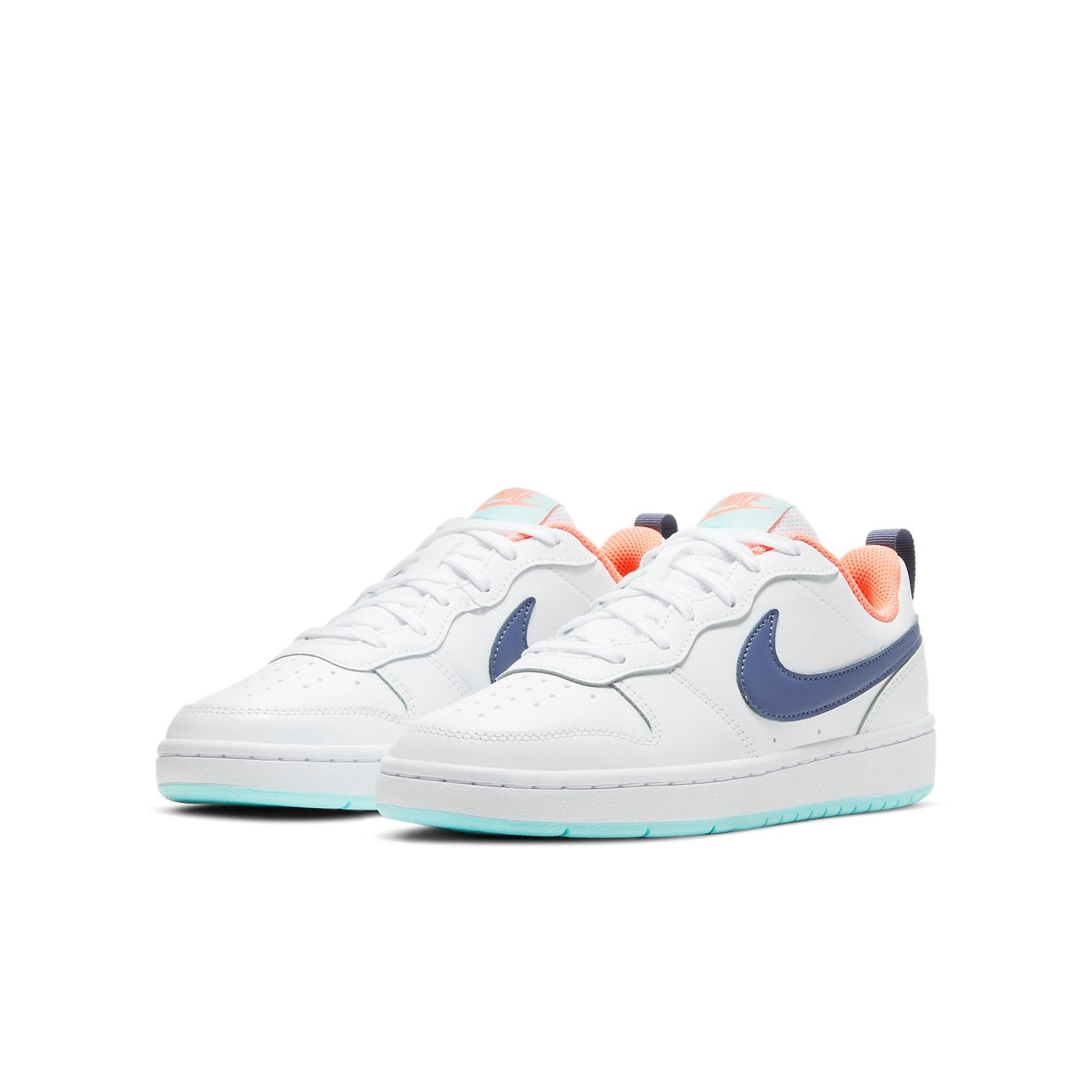 (GS) Nike Court Borough Low 2 'White Dark Purple Dust' BQ5448-112