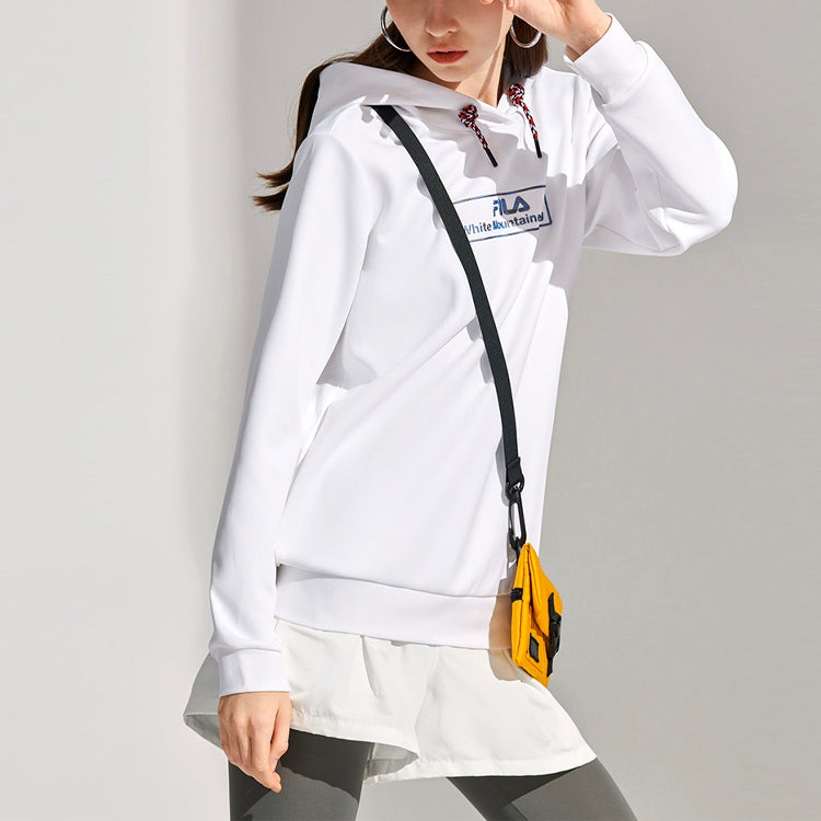 (WMNS) Fila FUSION Casual Sports Pullover Hoodie White T11W117210F-WT