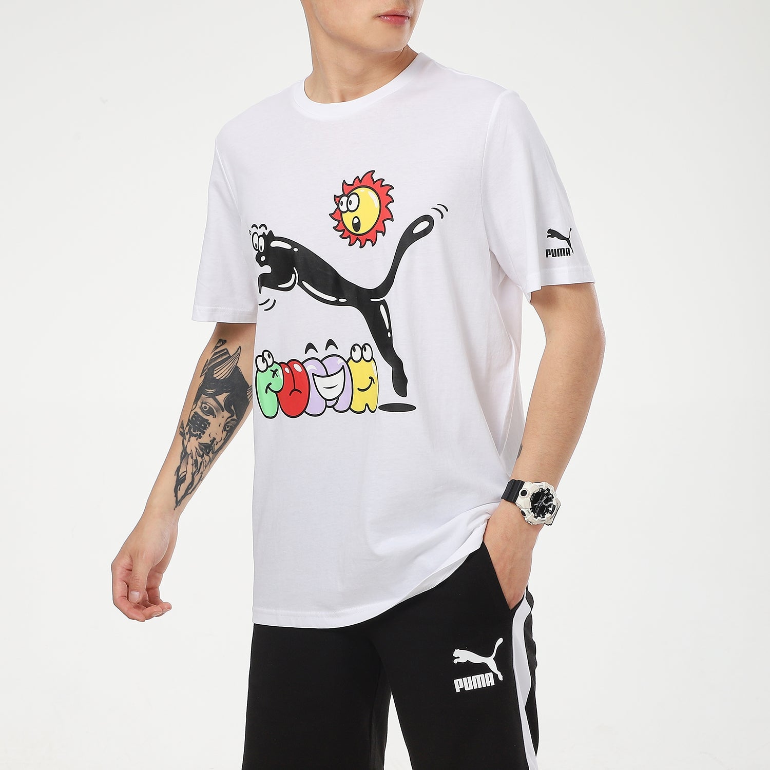 PUMA Summer Streetwear T-Shirt 'White' 532612-02