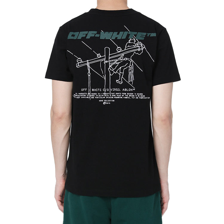Off-White Character Alphabet Long Sleeves Black OMAB001E20JER0071055