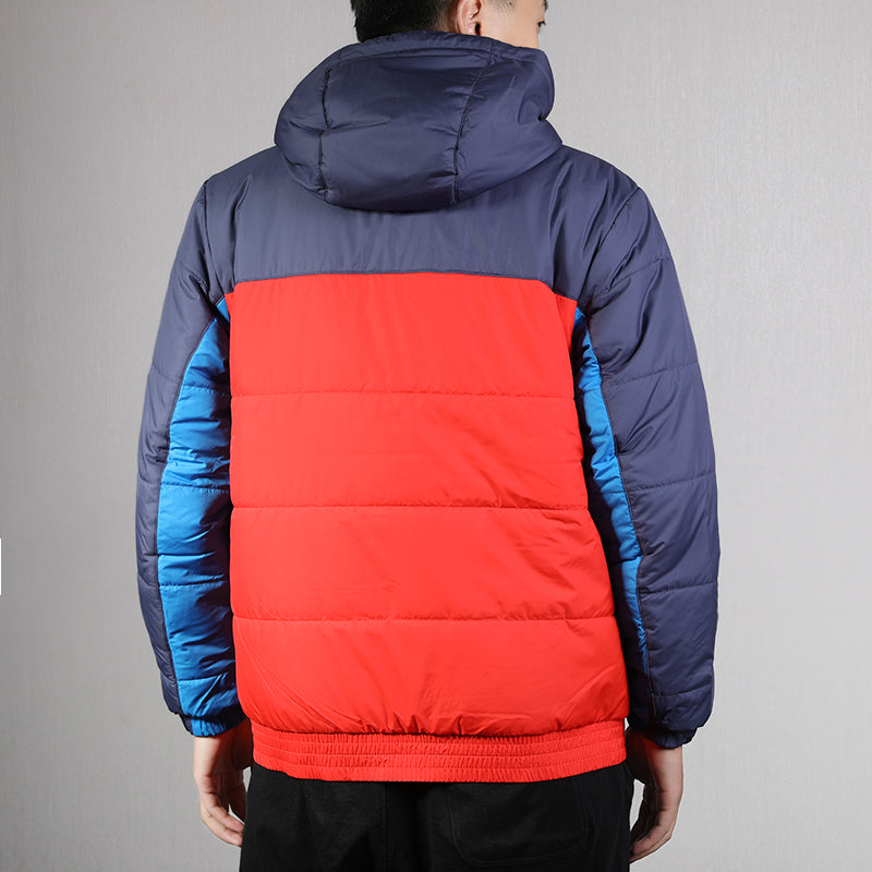 Nike Colorblock Casual Sports Stay Warm Windproof fleece inner lining hooded Blue BV4684-557