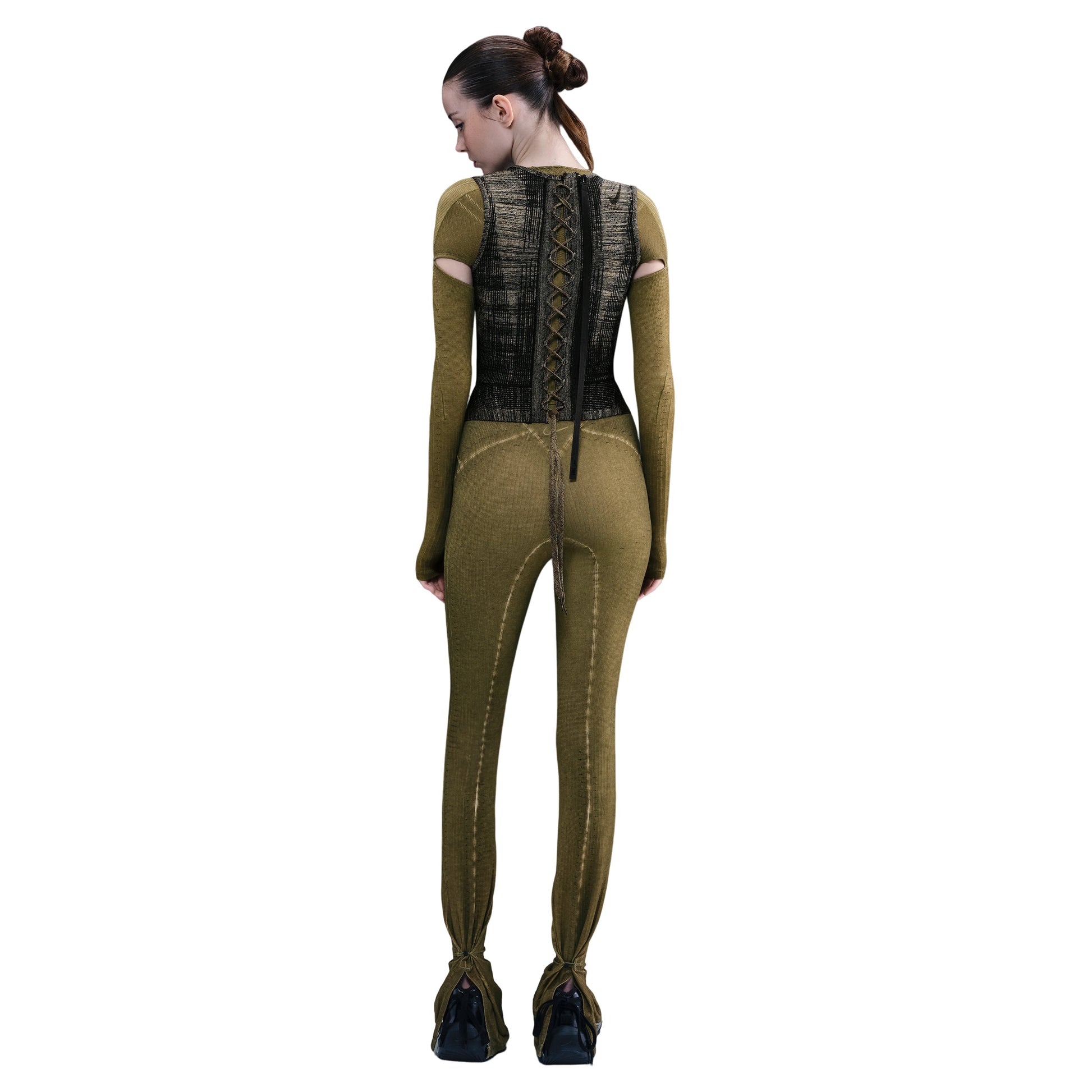 (WMNS) Nike x KNWLS Scythe Corset 'Black Beige' HQ4235-010