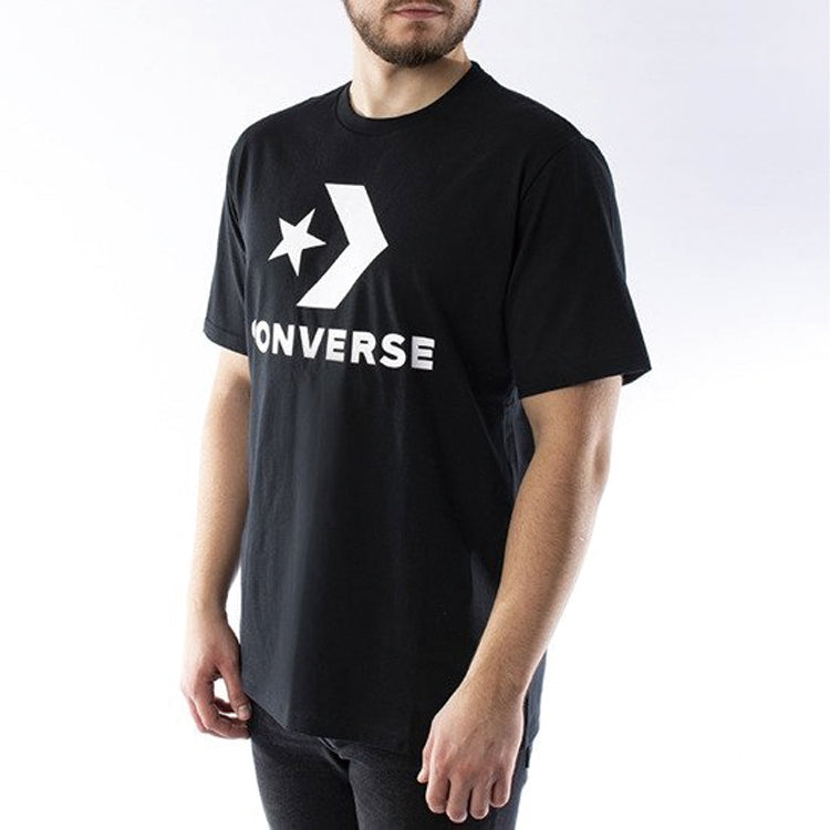 Converse Alphabet Logo Printing Round Neck Short Sleeve Black 10018568-A01