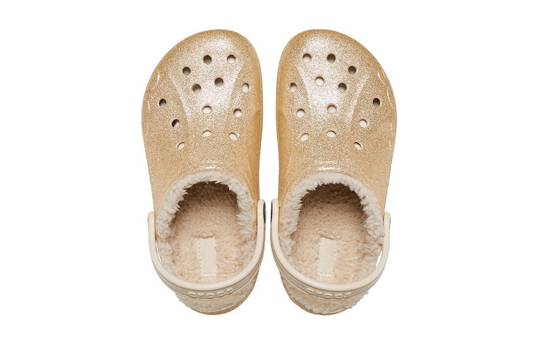 (GS) Crocs Baya Lined Glitter Clogs 'Gold' 207656-11S