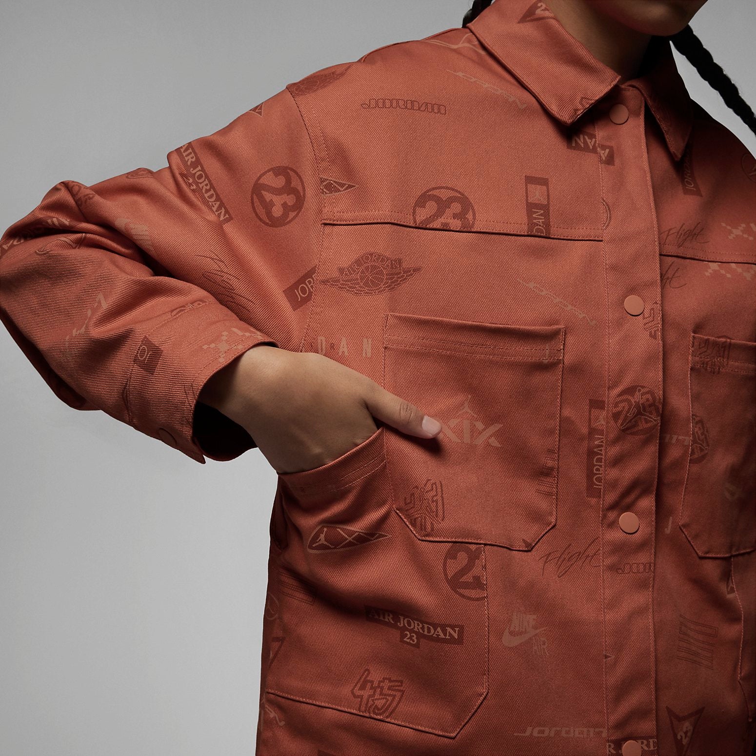 (WMNS) Air Jordan Flight Heritage Jacket 'Light Sienna' DX0385-812