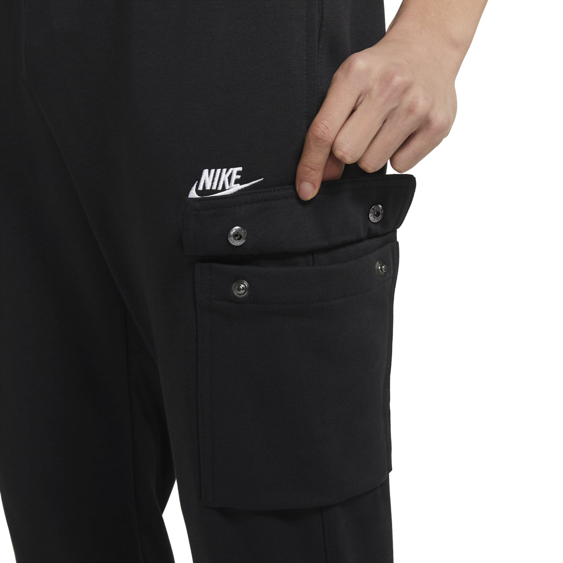 Nike MENS Sportswear Club French Terry Casual Overall Ankle Banded Pants Black CZ9955-010