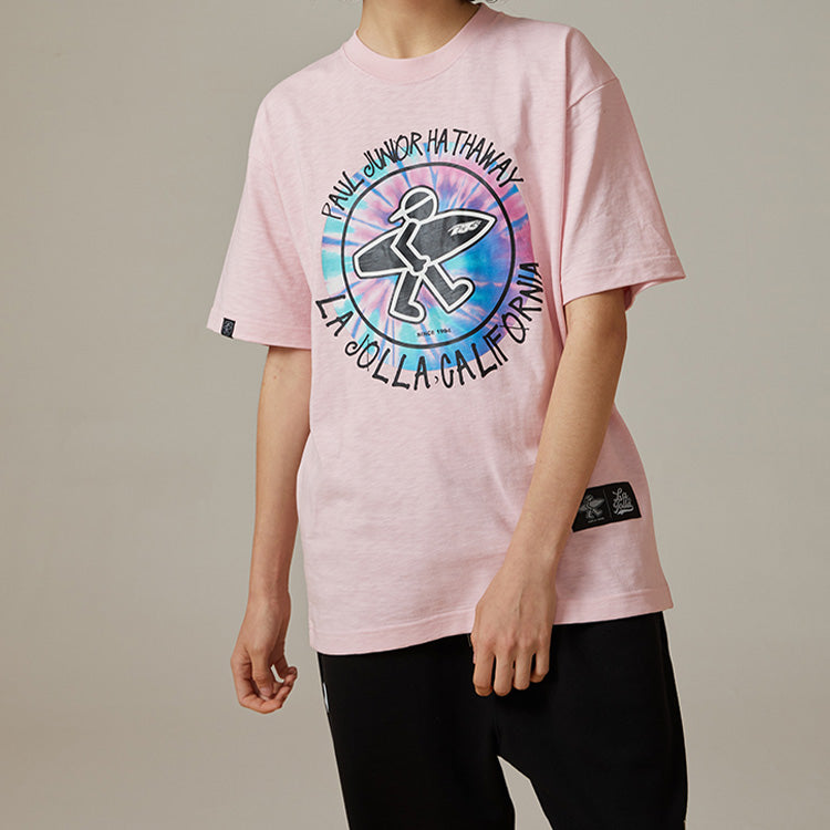 PJs Vigor Multi-Color Pattern Printing Short Sleeve Unisex Pink 20SSTS10203-P