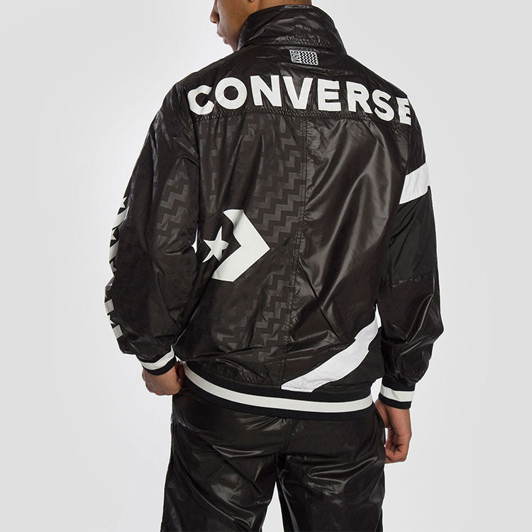(WMNS) Converse Casual Sports Logo Hooded Jacket Black 10017653-A01