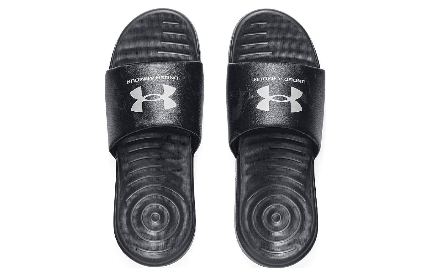 Under Armour Ansa Graphic Slides 'Black Pitch Grey' 3024434-018