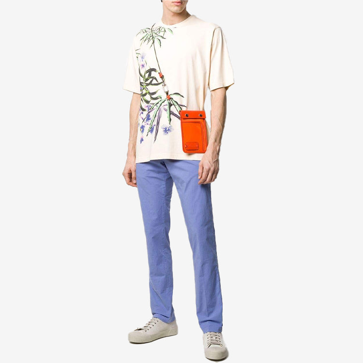 Men's KENZO Flowers Printing Short Sleeve Pink FA5-5TS508-4SN-03