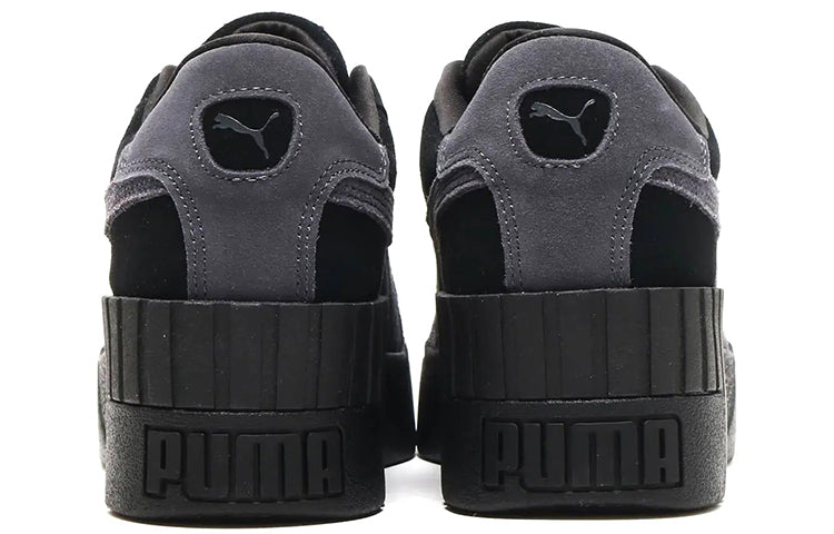 (WMNS) PUMA Cali Wedge Tonal Low Top Casual Skateboarding Shoes Black 385248-03