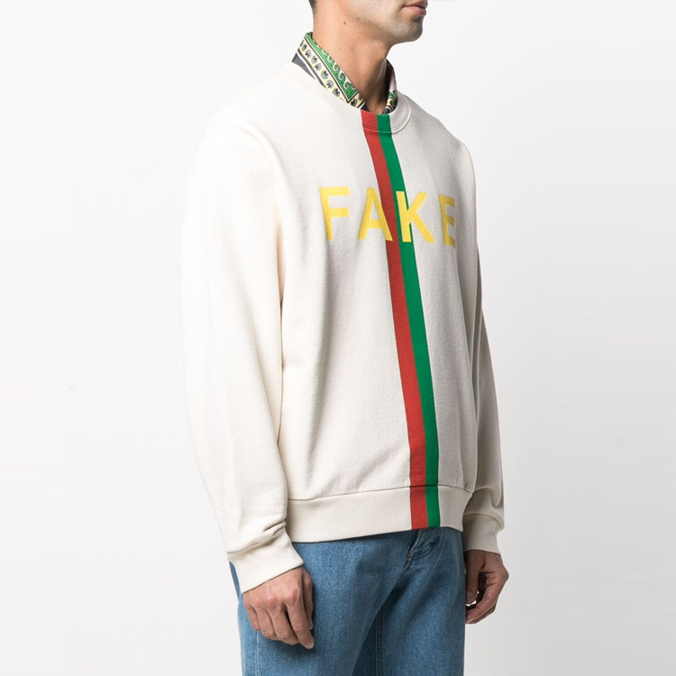 Gucci Fake Not Printed Crew Sweater 'White' 635847-XJCXY-9230