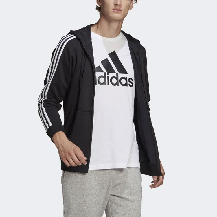 adidas M 3s Ft Fz Hd Train Jacket Coat Black GK9032