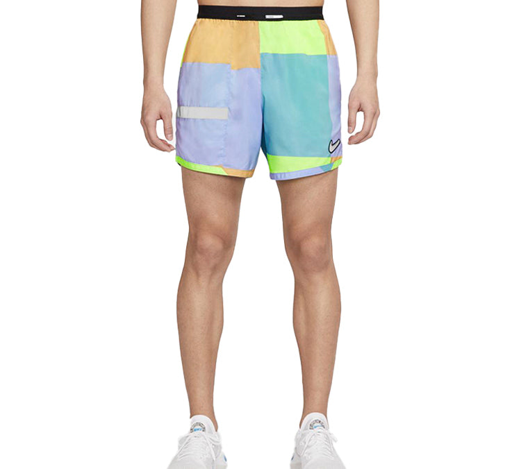 Men's Nike Flex Stride Wild Run 5 Dri-Fit Colorblock Running Shorts Green CJ5830-358
