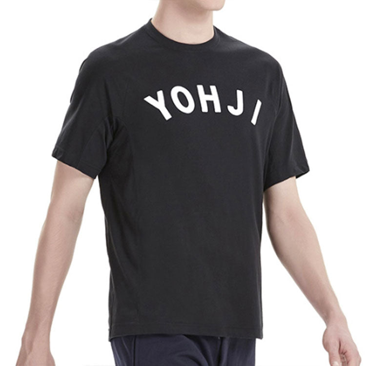 Y-3 U YOHJI LETTERS SS TEE Alphabet Printing Short Sleeve Unisex Black FJ0327