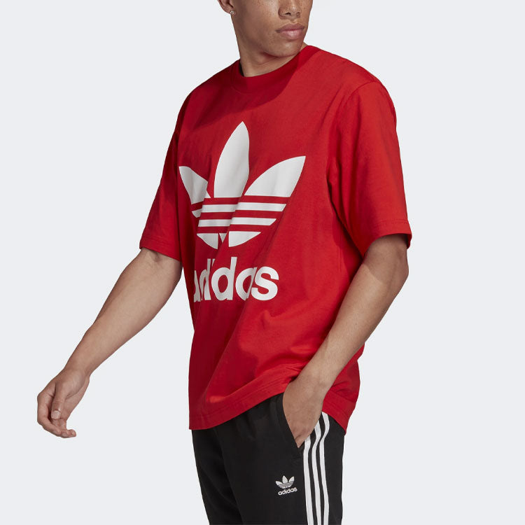 adidas originals Logo Loose Short Sleeve Red FM3796