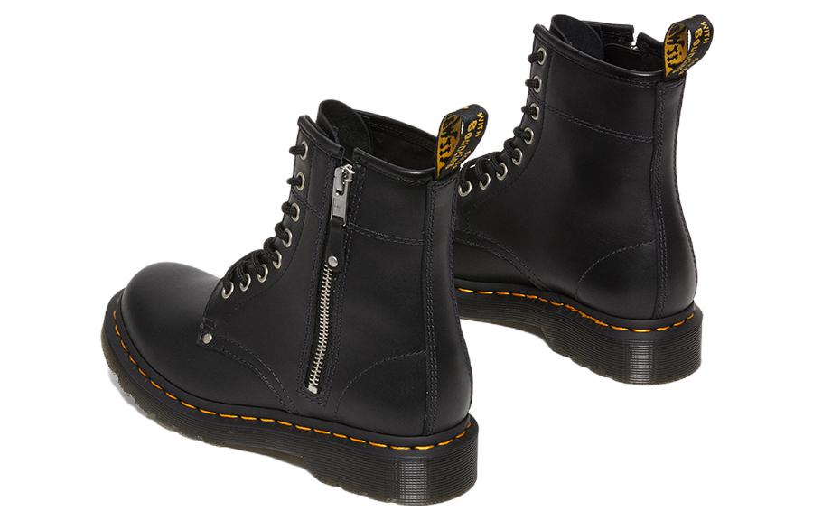 (WMNS) Dr. Martens 1460 Double Zip Leather Lace Up Boots 'Black' 27629001