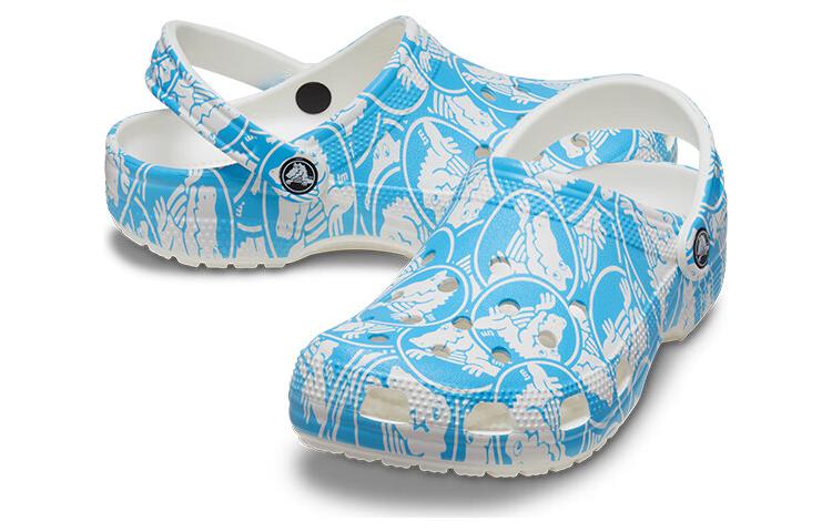 Crocs Classic Duke Print Clogs 'Blue White' 210003-4OX