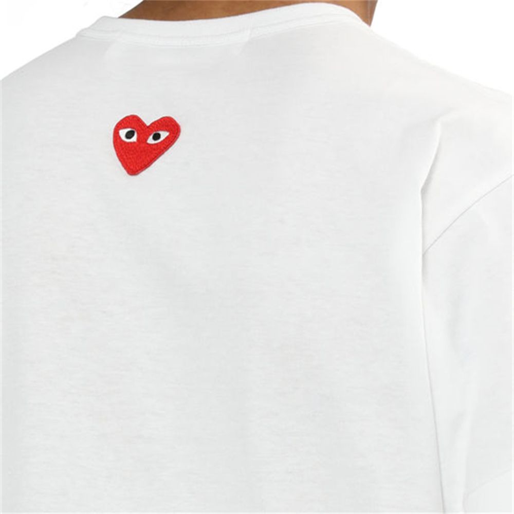 COMME des GARCONS PLAY SS25 Heart Back Emblem T-Shirt 'White' AX-T340-051-3