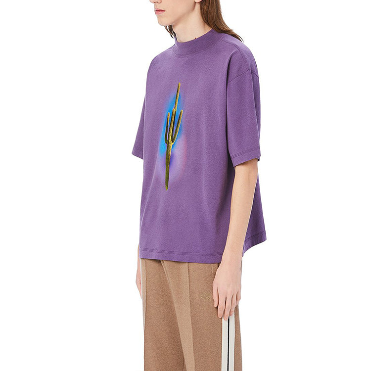 Men's PALM ANGELS Pattern Short Sleeve Purple PMAA054E20JER0043755