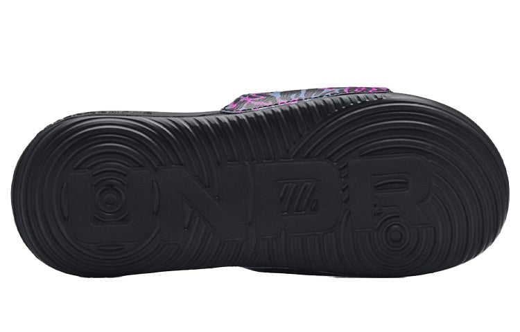 (WMNS) Under Armour Ansa Graphic Slipper Black/Purple 3024436-004