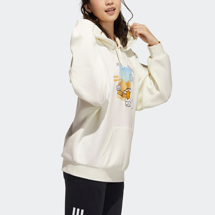(WMNS) adidas Neo X Gudetama Hoodies 'White' GU0865