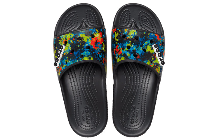 Crocs Classic Tie-Dye Graphic Slide 'Black' 206520-988
