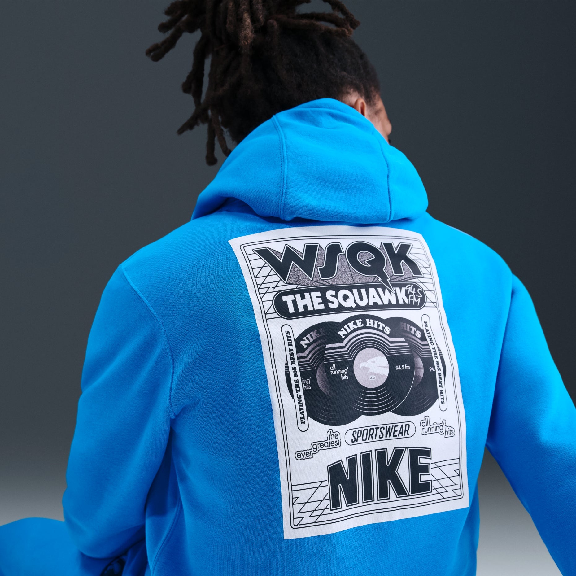Nike x Stranger Things Fleece Hoodie 'Blue' IF1989-435