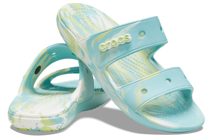 Crocs Classic Casual Fashion Unisex Blue Green Slippers 'Blue Green' 207701-4SU