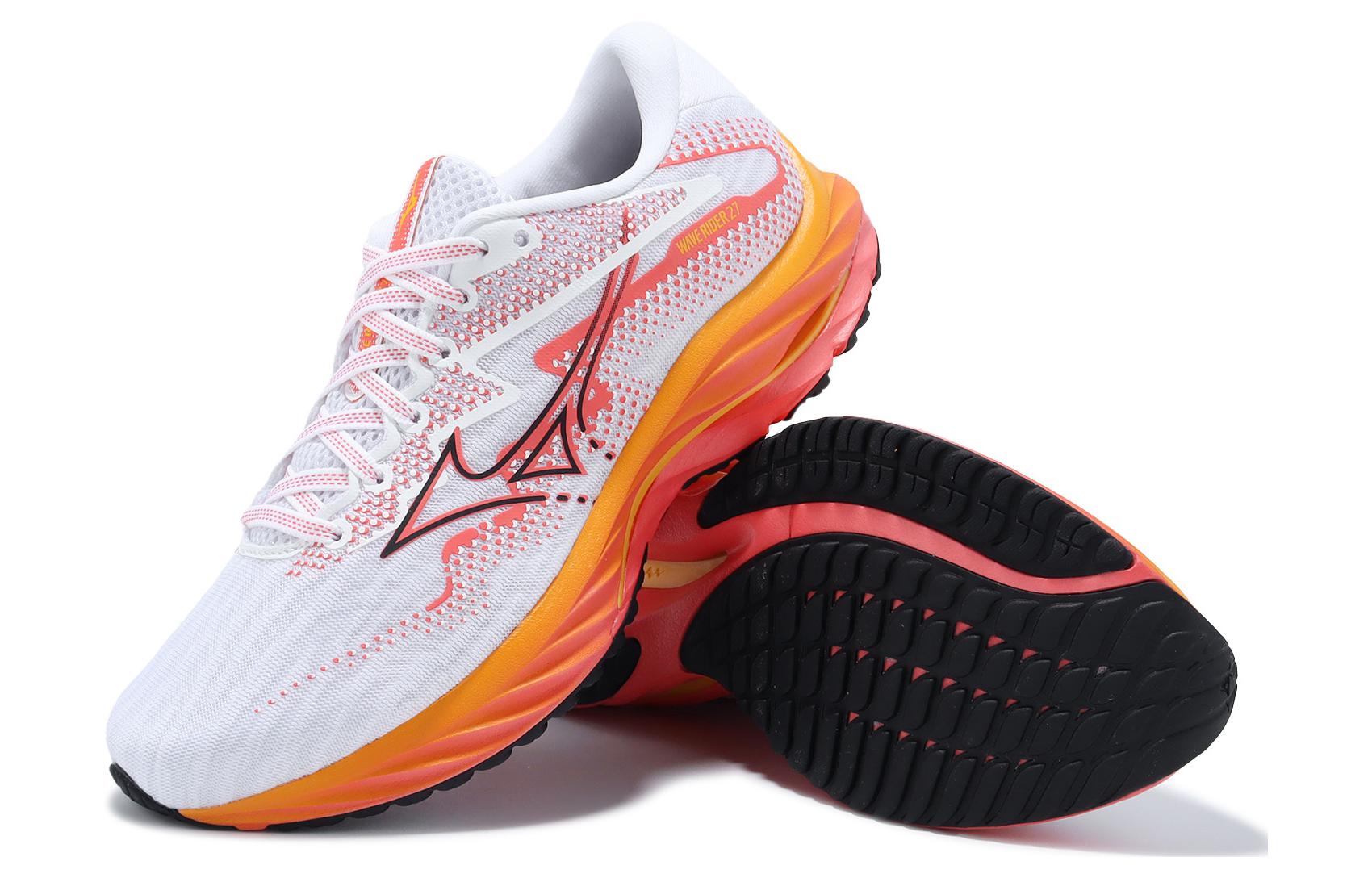 (WMNS) Mizuno Wave Rider 27 'White Orange' J1GD230371