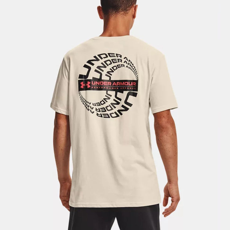 Men's Under Armour Reflection Wave Casual Sports Breathable Short Sleeve Creamy White 1361674-110