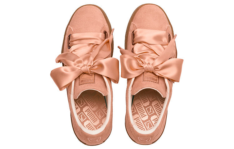 (WMNS) PUMA Basket Heart Corduroy 'Pink Brown' 366729-01