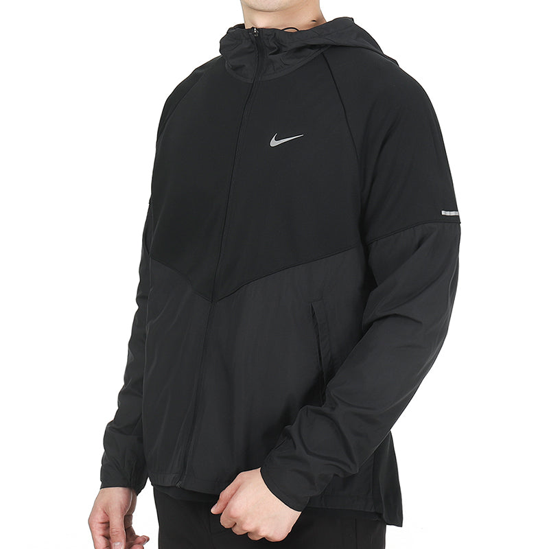 Nike M Nk TF Turf Rpl Miler Jacket hooded Cardigan Zipper Windproof Splicing Black DH6682-010