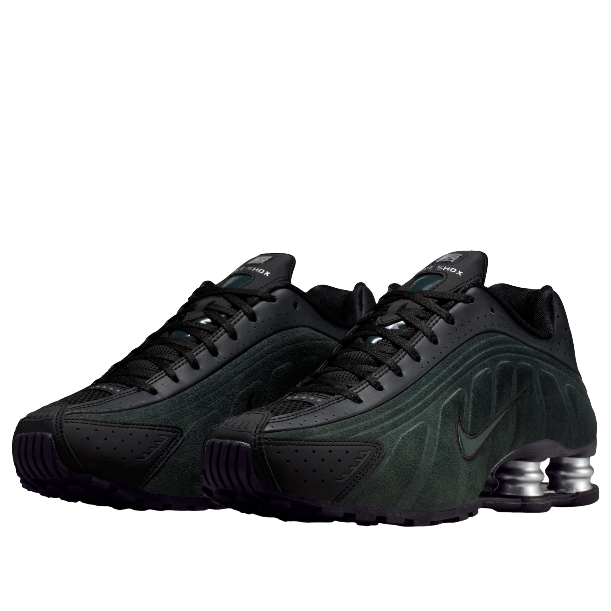 (WMNS) Nike Shox R4 'Black Silver Seaweed' HQ7739-002