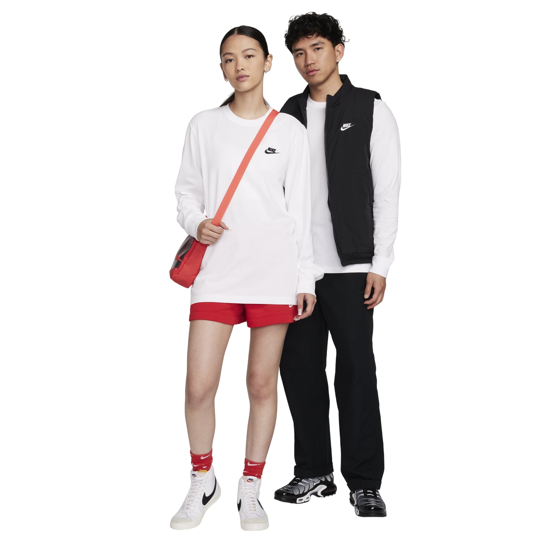 Men's Nike Embroidered Logo Loose Sports Running Long Sleeves White T-Shirt AR5194-100