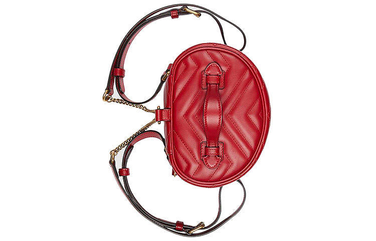 (WMNS) Gucci GG Marmont Series Backpack MIni-Size Red 598594-DTDCT-6433