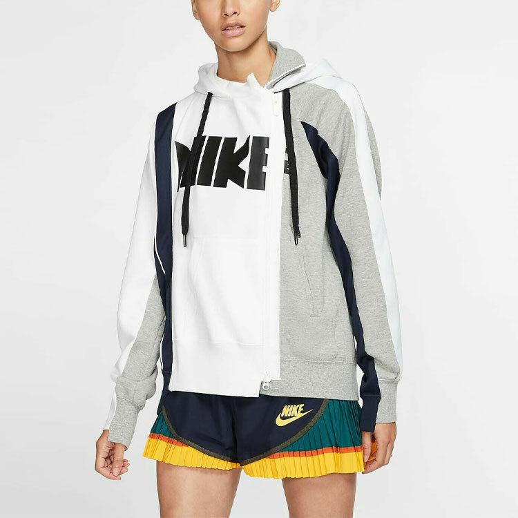(WMNS) Nike x sacai Double-Zip Hoodie 'Obsidian' CD6303-711