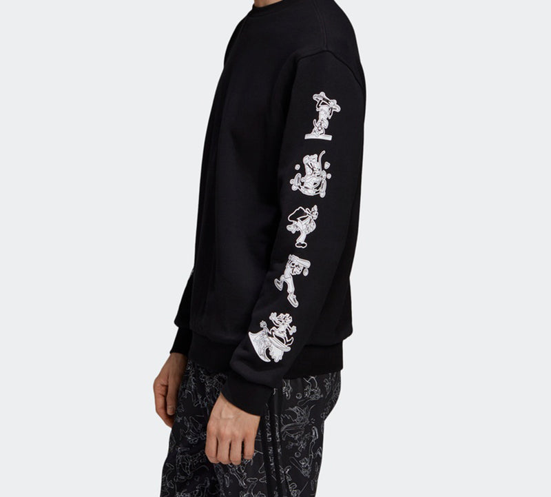 adidas x Disney Goofy Crew Crossover Pullover Black GD6025