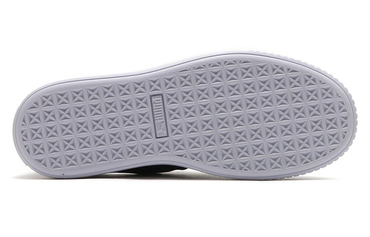 (WMNS) PUMA Basket Platform Strap 'Black And White' 364068-01