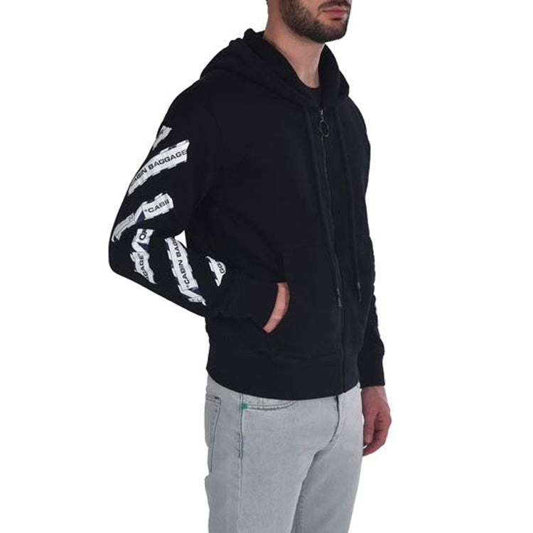 Off-White Airport Tape Slim Zip Hoodie OWKC001S20-30003-BK