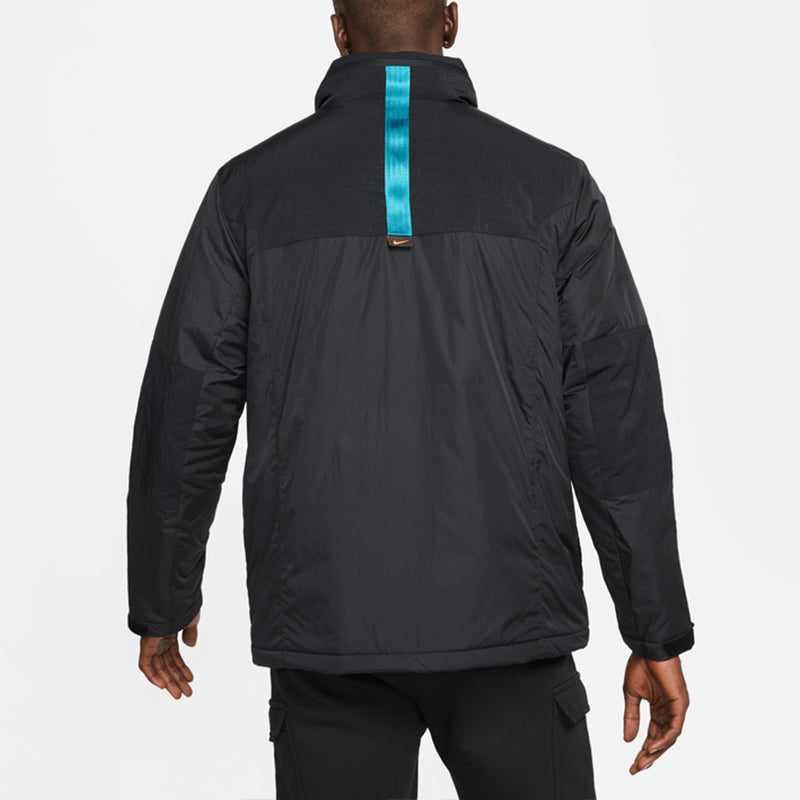 Nike Sports Solid Color Casual Hooded Jacket Black DD8413-010