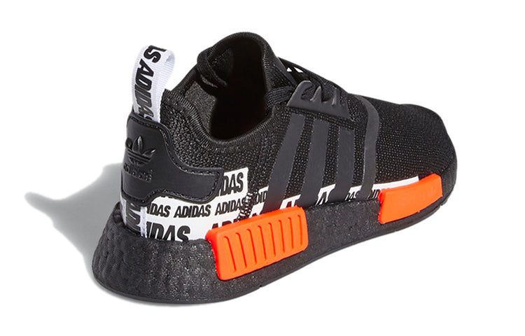 (GS) adidas NMD_R1 J 'Wordmark Heel Stripe - Black Solar Red' GX2554