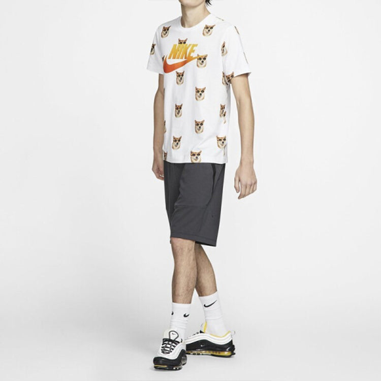 Nike Sunglasses Printing Casual Short Sleeve White CT6288-100