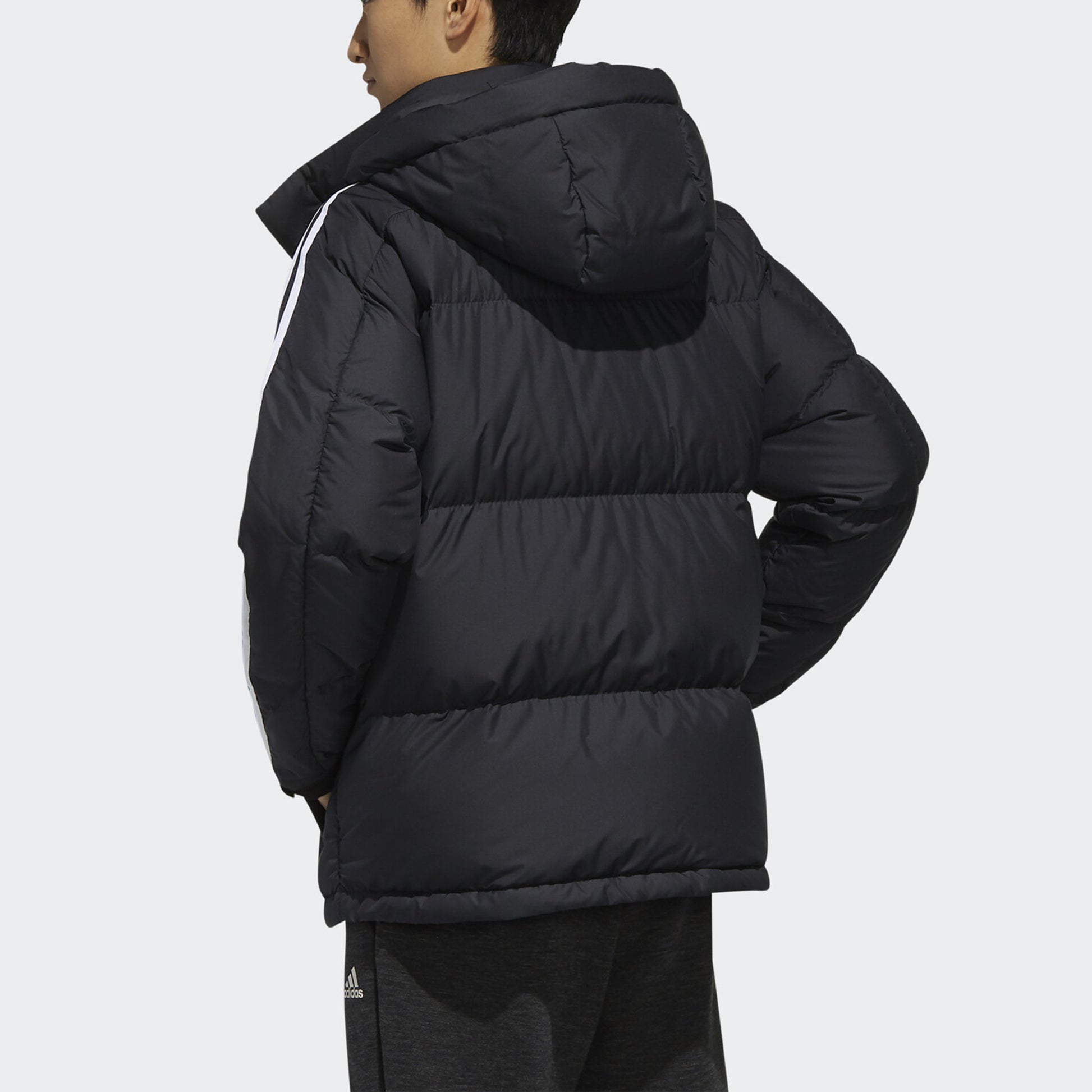 adidas 3ST Puff Down Outdoor protection against cold Stay Warm hooded down Jacket Black EH3972