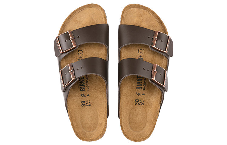 Birkenstock Arizona Natural Leather 'Dark Brown' 51101